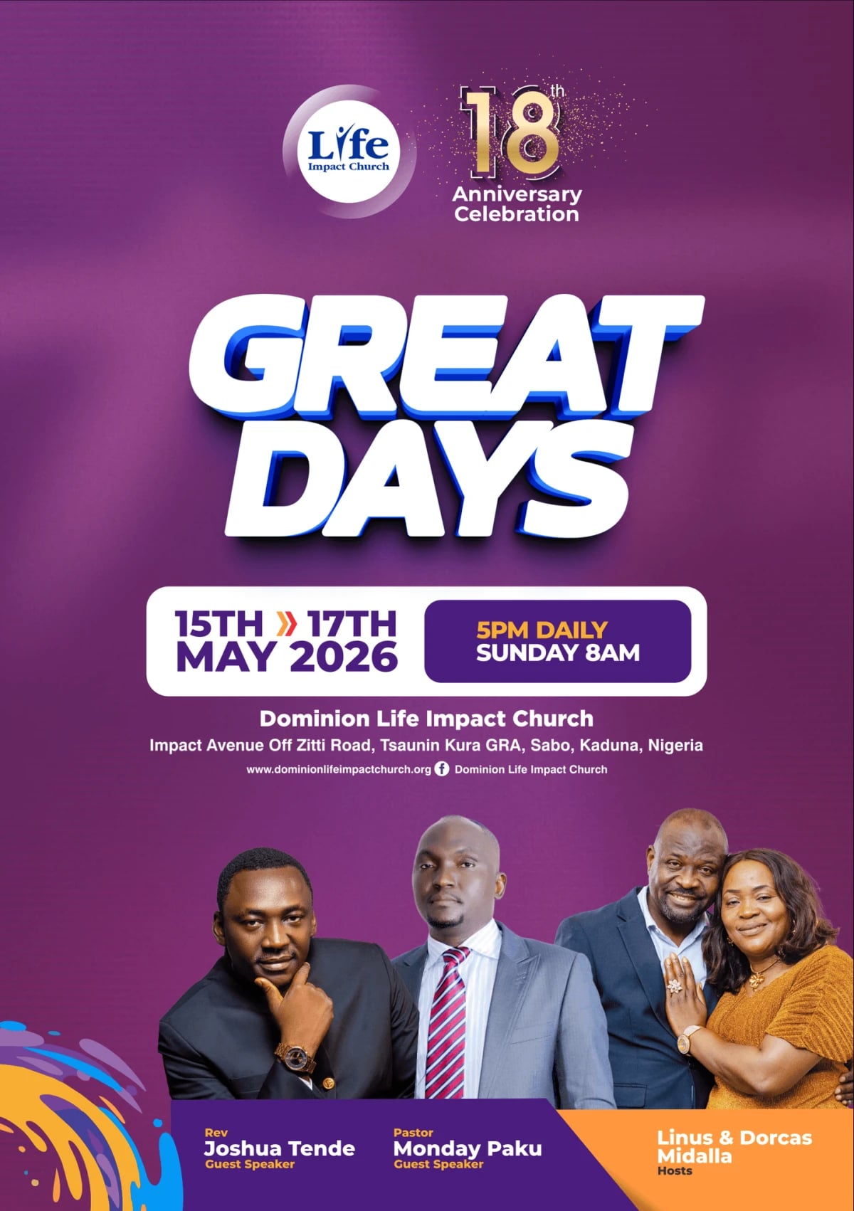 Church Anniversary poster